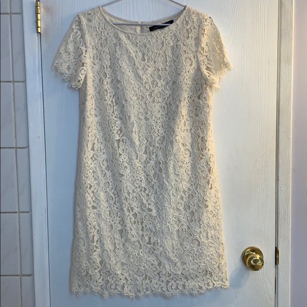 White floral pattern Zara dress